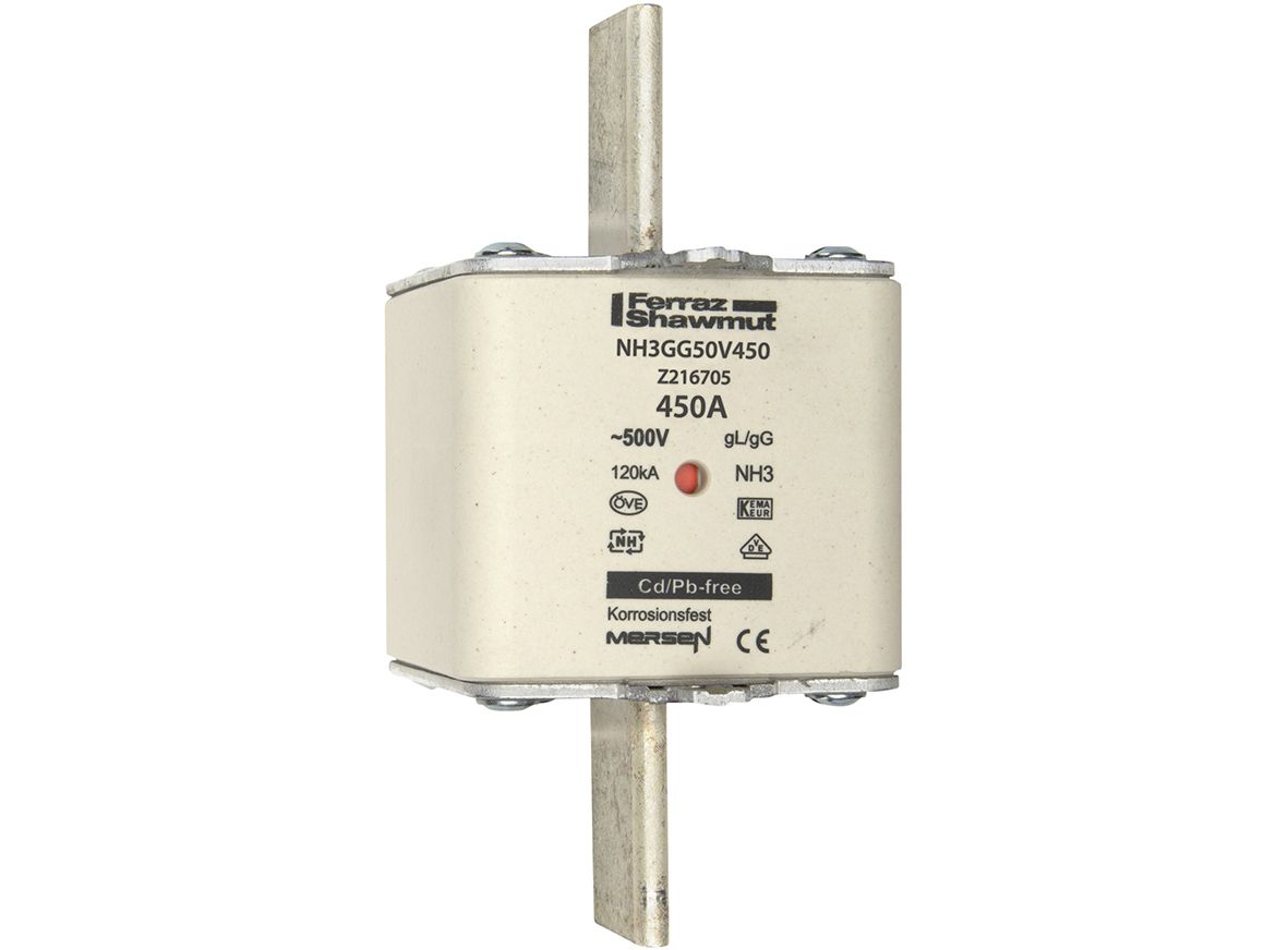 Z216705 - NH fuse-link gG, 500VAC, size 3, 450A double indicator/live tags